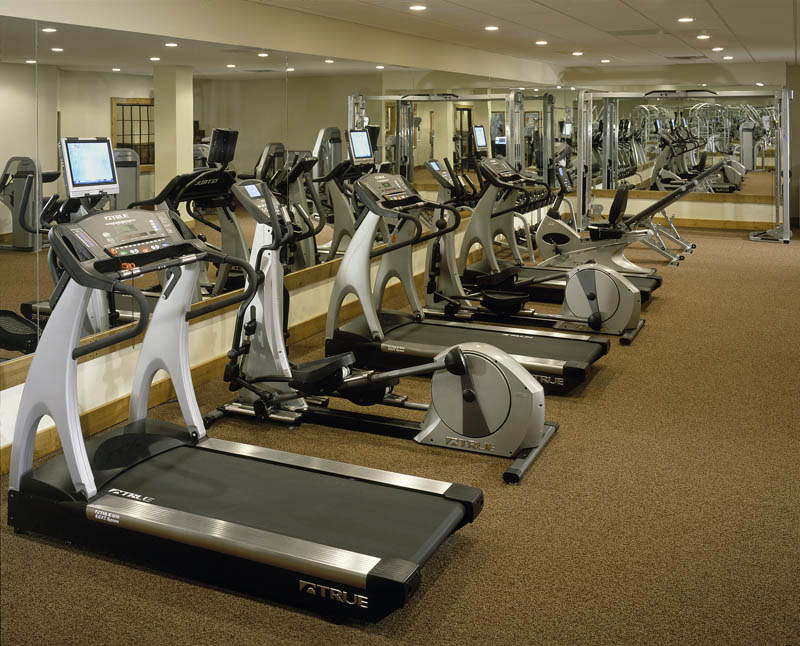 Fitness Center treadmills and stairmasters.