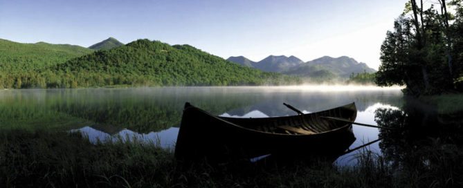 Canoe on Lake Placid.