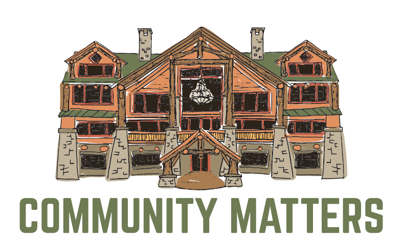Community Matters t-shirt logo.