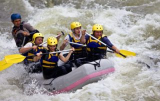 White water rapids group.