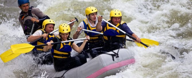 White water rapids group.