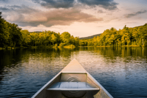 Picture of a Lake Placid boat rental.