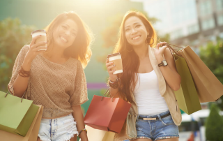 Two Women Enjoying Lake Placid Shopping