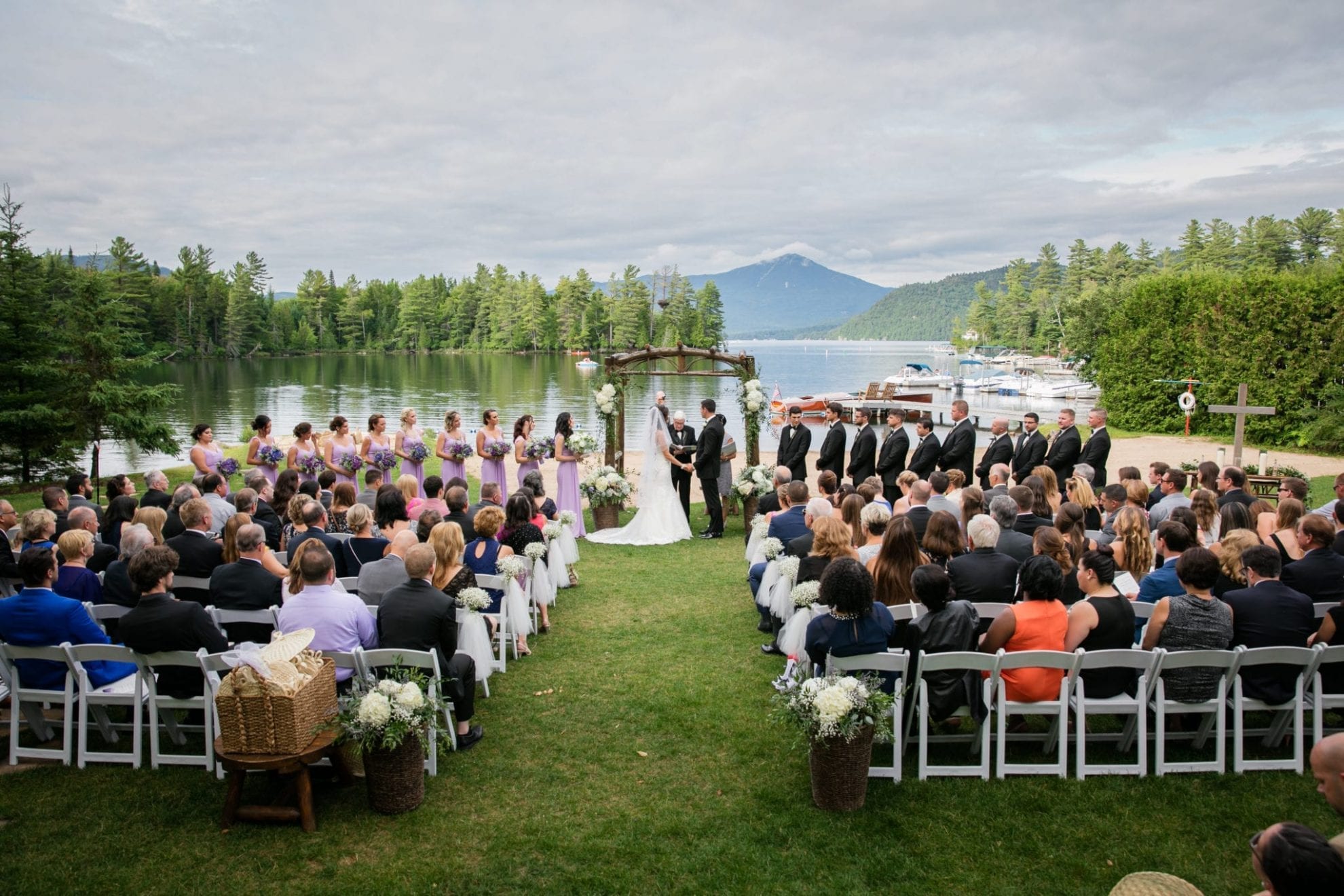 An Outdoor Wedding at Our Lake Placid Wedding Venues