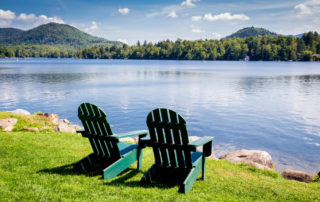 A summer scene in scenic Lake Placid