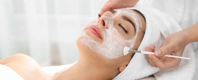 A woman getting a facial at a top New York Spa Resort